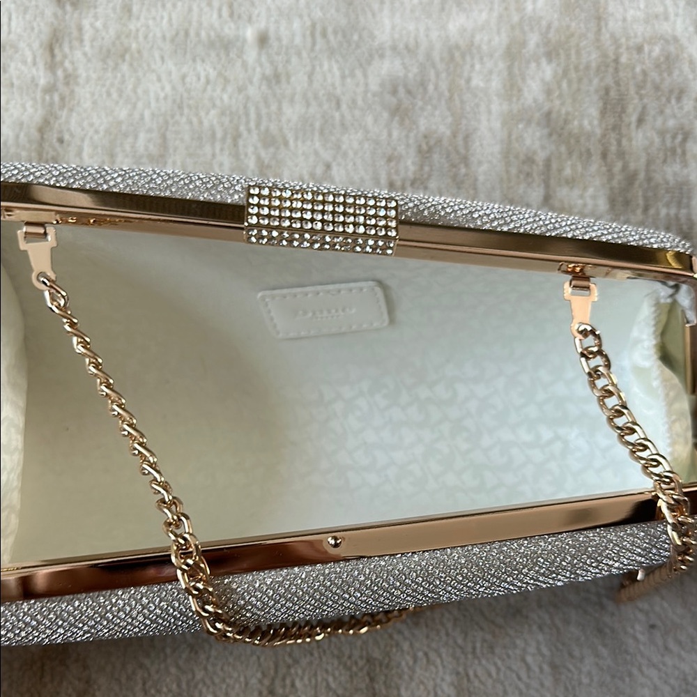 Sparkle Evening Clutch with Gold Chain Strap - Picture 3 of 3
